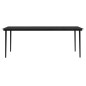 vidaXL Juego de comedor de jardín 7 piezas con cojines negro