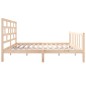 vidaXL Estructura de cama madera maciza de pino 135x190 cm vidaXL Estructura de cama madera maciza de pino 135x190 cm