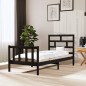 vidaXL Estructura de cama madera maciza de pino negro 100x200 cm vidaXL Estructura de cama madera maciza de pino negro 100x200 cm