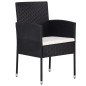 vidaXL Juego de comedor para jardín 5 piezas negro vidaXL Juego de comedor para jardín 5 piezas negro