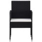 vidaXL Juego de comedor para jardín 5 piezas negro vidaXL Juego de comedor para jardín 5 piezas negro