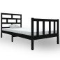 vidaXL Estructura de cama madera maciza de pino negro 100x200 cm vidaXL Estructura de cama madera maciza de pino negro 100x200 cm