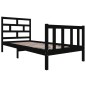 vidaXL Estructura de cama madera maciza de pino negro 100x200 cm vidaXL Estructura de cama madera maciza de pino negro 100x200 cm