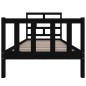 vidaXL Estructura de cama madera maciza de pino negro 100x200 cm vidaXL Estructura de cama madera maciza de pino negro 100x200 cm