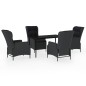 vidaXL Juego de comedor de jardín 5 piezas gris oscuro vidaXL Juego de comedor de jardín 5 piezas gris oscuro