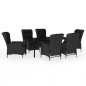 vidaXL Juego de comedor de jardín 7 piezas gris oscuro