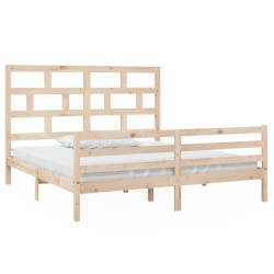 vidaXL Estructura de cama madera maciza 180x200 cm