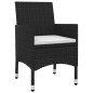 vidaXL Set comedor de jardín 7 pzas y cojines ratán sintético y vidrio vidaXL Set comedor de jardín 7 pzas y cojines ratán sintético y vidrio