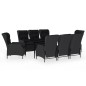 vidaXL Juego de comedor de jardín 9 piezas gris oscuro