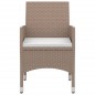 vidaXL Set comedor de jardín 5 pzas y cojines ratán sintético negro vidaXL Set comedor de jardín 5 pzas y cojines ratán sintético negro
