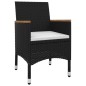 vidaXL Set comedor de jardín 7 pzas y cojines ratán sintético y vidrio vidaXL Set comedor de jardín 7 pzas y cojines ratán sintético y vidrio