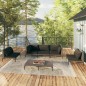 vidaXL Sofás de jardín 6 piezas y cojines ratán sintético gris oscuro vidaXL Sofás de jardín 6 piezas y cojines ratán sintético gris oscuro