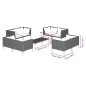 vidaXL Set muebles jardín 9 pzas y cojines ratán sintético gris oscuro vidaXL Set muebles jardín 9 pzas y cojines ratán sintético gris oscuro