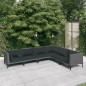 vidaXL Sofás de jardín 6 piezas y cojines ratán sintético gris oscuro vidaXL Sofás de jardín 6 piezas y cojines ratán sintético gris oscuro