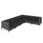 vidaXL Sofás de jardín 6 piezas y cojines ratán sintético gris oscuro vidaXL Sofás de jardín 6 piezas y cojines ratán sintético gris oscuro