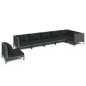 vidaXL Sofás de jardín 7 piezas y cojines ratán sintético gris oscuro vidaXL Sofás de jardín 7 piezas y cojines ratán sintético gris oscuro