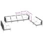 vidaXL Set sofás de jardín 8 pzas cojines ratán sintético gris oscuro