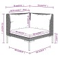 vidaXL Sofás de jardín 9 pzas y cojines ratán sintético gris oscuro vidaXL Sofás de jardín 9 pzas y cojines ratán sintético gris oscuro