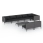 vidaXL Sofás de jardín 9 pzas y cojines ratán sintético gris oscuro vidaXL Sofás de jardín 9 pzas y cojines ratán sintético gris oscuro