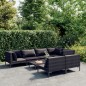 vidaXL Set sofás de jardín 8 pzas cojines ratán sintético gris oscuro vidaXL Set sofás de jardín 8 pzas cojines ratán sintético gris oscuro