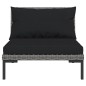 vidaXL Set sofás de jardín 8 pzas cojines ratán sintético gris oscuro vidaXL Set sofás de jardín 8 pzas cojines ratán sintético gris oscuro