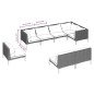 vidaXL Set sofás de jardín 8 pzas cojines ratán sintético gris oscuro