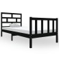 vidaXL Estructura de cama madera maciza de pino negro 90x200 cm vidaXL Estructura de cama madera maciza de pino negro 90x200 cm