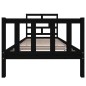 vidaXL Estructura de cama madera maciza de pino negro 90x200 cm vidaXL Estructura de cama madera maciza de pino negro 90x200 cm