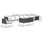 vidaXL Muebles de jardín 10 pzas y cojines ratán sintético gris oscuro vidaXL Muebles de jardín 10 pzas y cojines ratán sintético gris oscuro