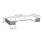 vidaXL Muebles de jardín 10 pzas y cojines ratán sintético gris oscuro