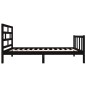 vidaXL Estructura de cama madera maciza de pino negro 90x200 cm vidaXL Estructura de cama madera maciza de pino negro 90x200 cm