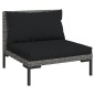 vidaXL Sofás de jardín 12 pzas cojines ratán sintético gris oscuro vidaXL Sofás de jardín 12 pzas cojines ratán sintético gris oscuro