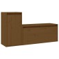 vidaXL Muebles para TV 2 piezas madera maciza de pino marrón miel