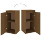 vidaXL Muebles para TV 2 piezas madera maciza de pino marrón miel