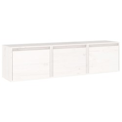 vidaXL Muebles para TV 3 piezas madera maciza de pino blanco