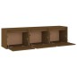 vidaXL Muebles para TV 3 piezas madera maciza de pino marrón miel vidaXL Muebles para TV 3 piezas madera maciza de pino marrón miel