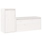 vidaXL Muebles para TV 2 piezas madera maciza de pino blanco