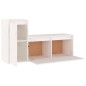 vidaXL Muebles para TV 2 piezas madera maciza de pino blanco