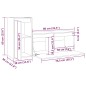 vidaXL Muebles para TV 2 piezas madera maciza de pino blanco