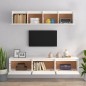 vidaXL Muebles para TV 5 piezas madera maciza de pino blanco vidaXL Muebles para TV 5 piezas madera maciza de pino blanco