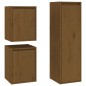 vidaXL Muebles para TV 3 piezas madera maciza de pino marrón miel