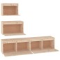 vidaXL Muebles para TV 4 piezas madera maciza de pino vidaXL Muebles para TV 4 piezas madera maciza de pino