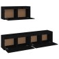 vidaXL Muebles para TV 3 piezas madera maciza de pino negro vidaXL Muebles para TV 3 piezas madera maciza de pino negro