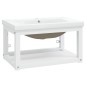 vidaXL Estructura de baño con lavabo incorporado hierro blanco vidaXL Estructura de baño con lavabo incorporado hierro blanco