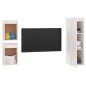 vidaXL Muebles para TV 3 piezas madera maciza de pino blanco vidaXL Muebles para TV 3 piezas madera maciza de pino blanco