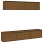 vidaXL Muebles para TV 5 piezas madera maciza de pino marrón miel vidaXL Muebles para TV 5 piezas madera maciza de pino marrón miel