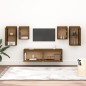 vidaXL Muebles para TV 6 piezas madera maciza de pino marrón miel