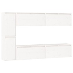 vidaXL Muebles para TV 6 piezas madera maciza de pino blanco