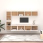 vidaXL Muebles para TV 6 piezas madera maciza de pino blanco vidaXL Muebles para TV 6 piezas madera maciza de pino blanco