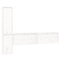 vidaXL Muebles para TV 4 piezas madera maciza de pino blanco
